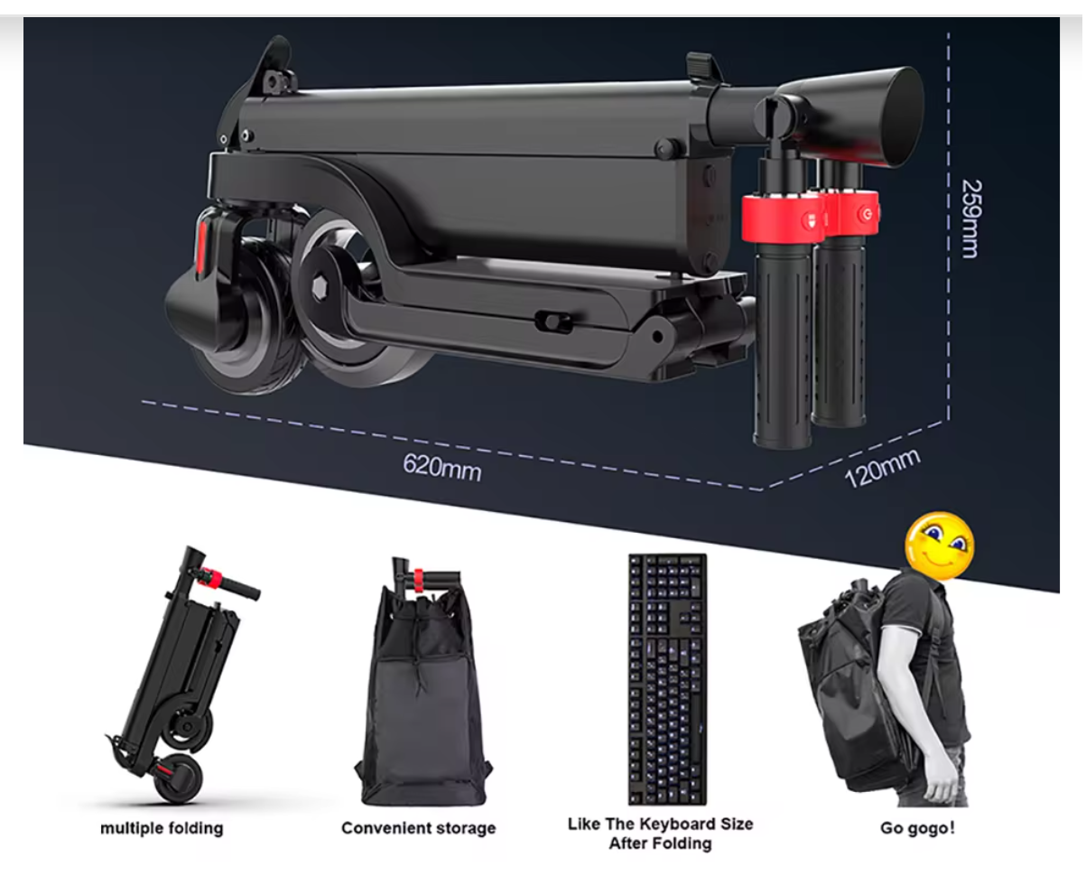 Patinete eléctrico HX X6 para adultos, 350W, 7,5ah, 36V, 25 KM/H, patinete eléctrico plegable, rueda de 5,5 pulgadas, EScooter para niños adultos