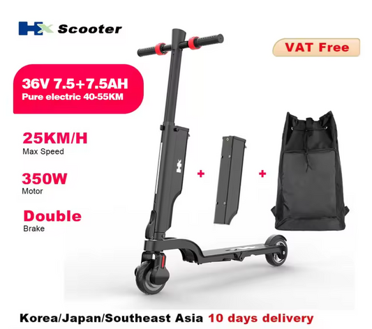 Patinete eléctrico HX X6 para adultos, 350W, 7,5ah, 36V, 25 KM/H, patinete eléctrico plegable, rueda de 5,5 pulgadas, EScooter para niños adultos